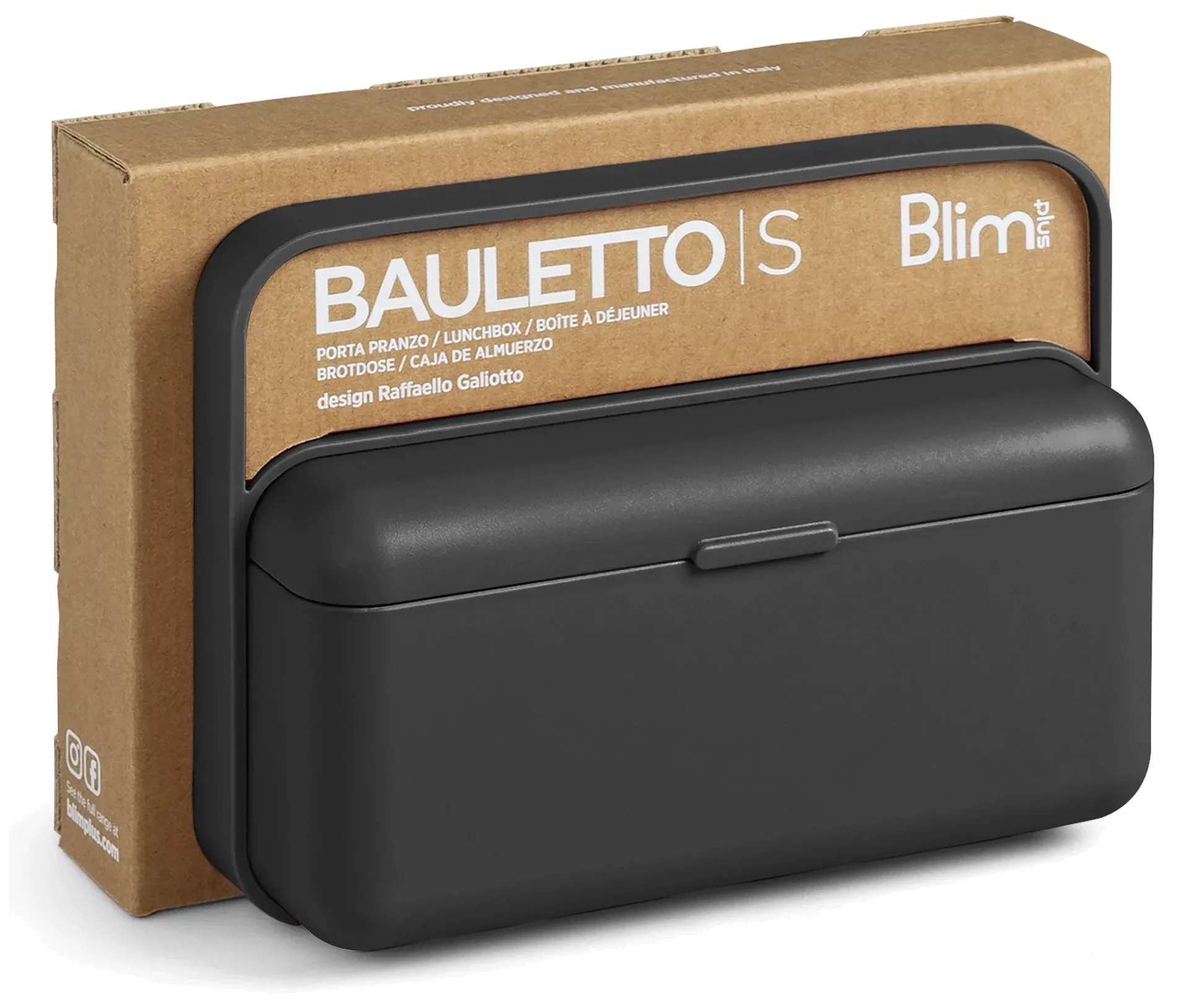 BAULETTO Nízký lunchbox, karbon / BLIM PLUS