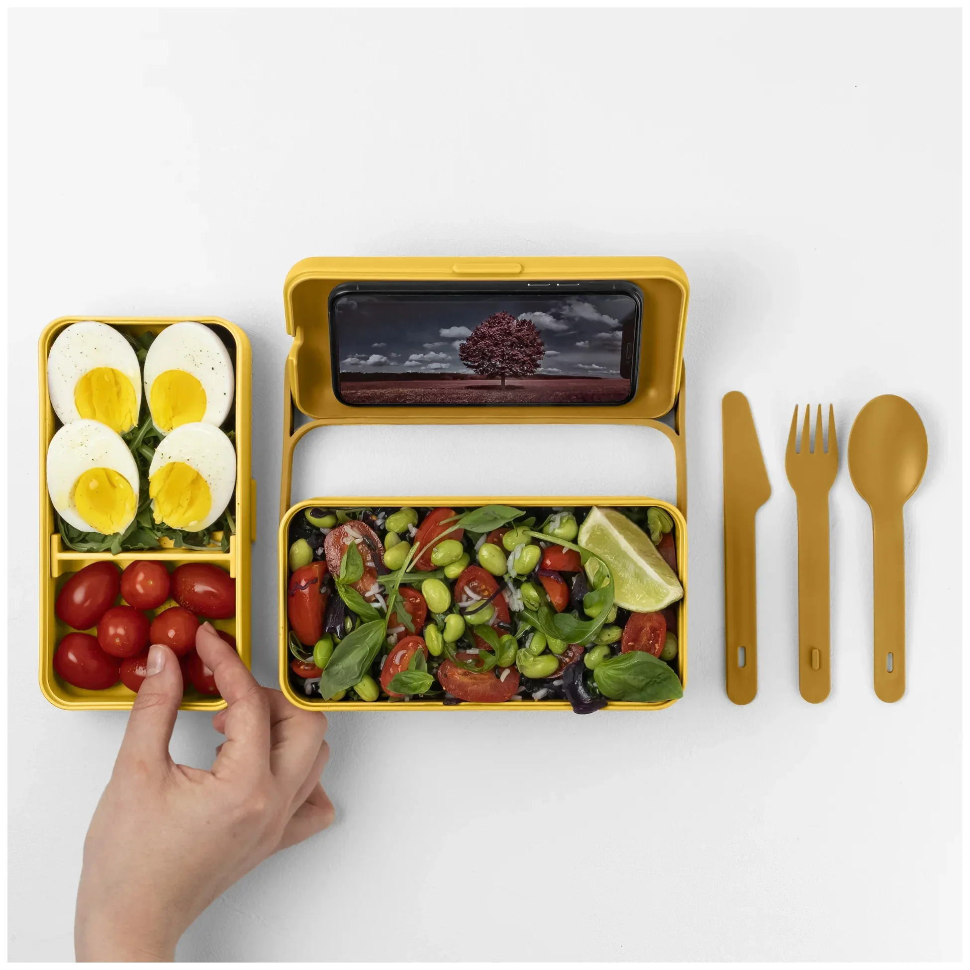 BAULETTO Vysoký lunchbox, střední pouštní odstín / BLIM PLUS