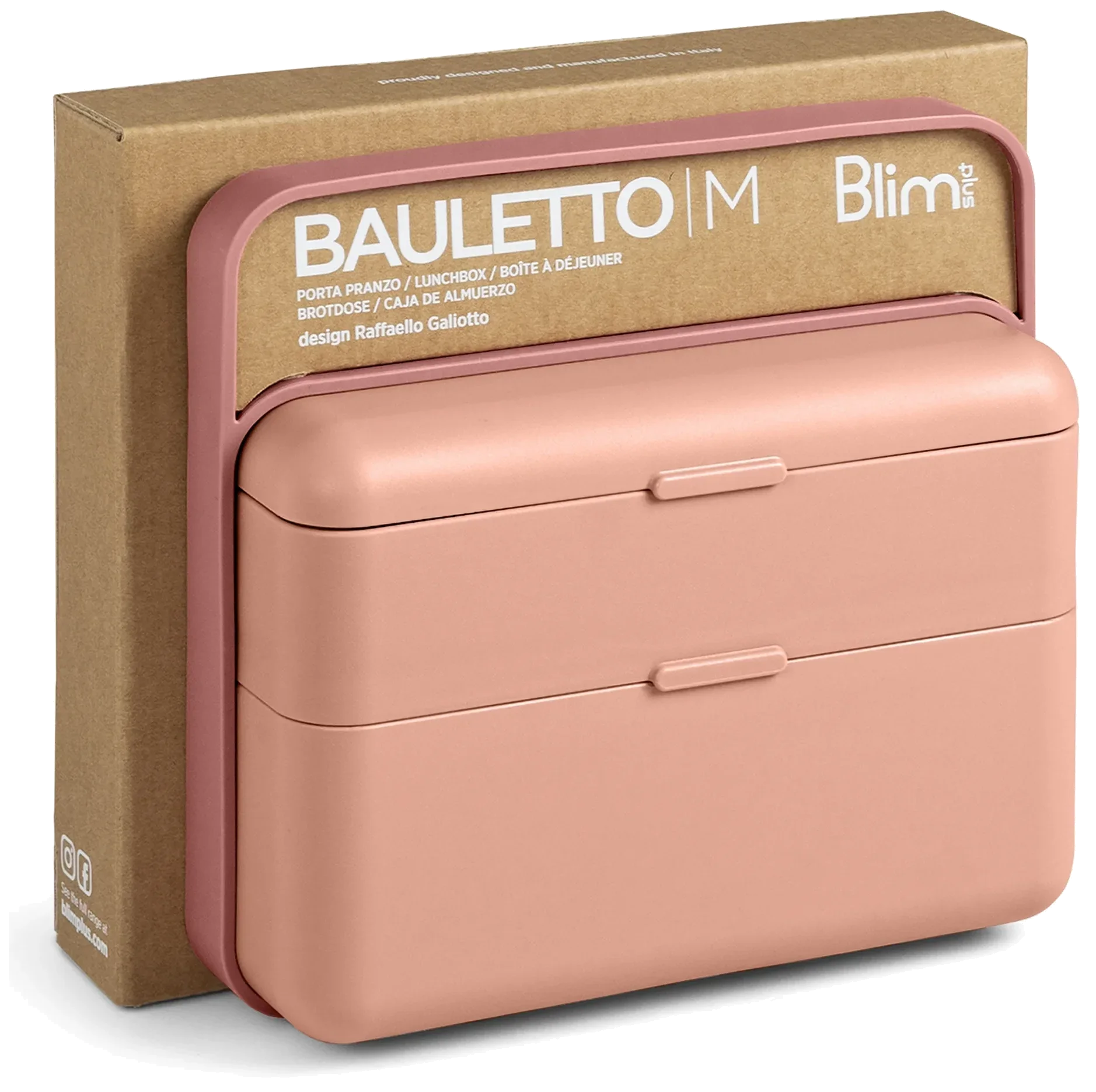 BAULETTO Vysoký lunchbox, plameňákově růžový / BLIM PLUS