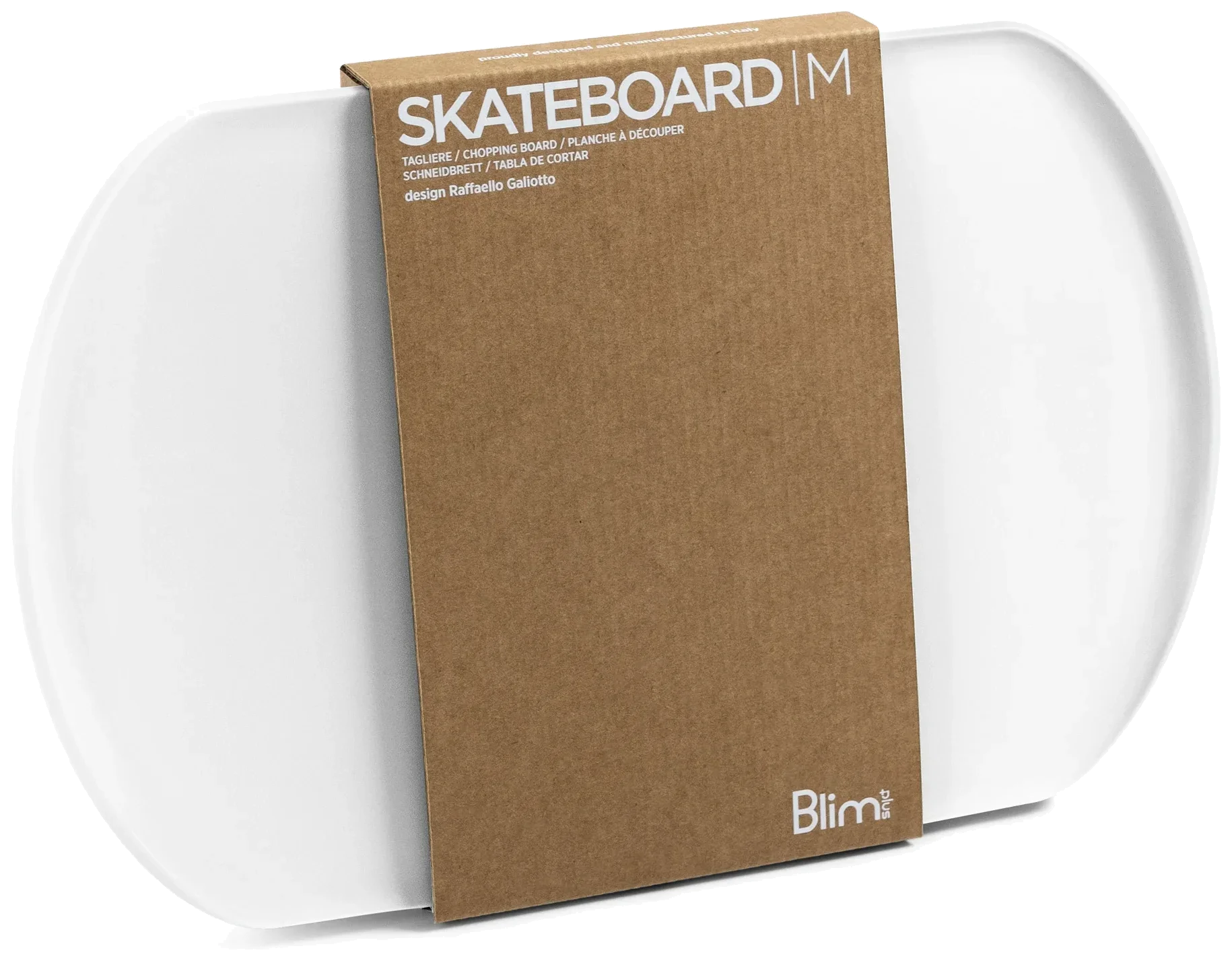 SKATEBOARD Krájecí prkénko/servírování, křišťálově bílý / BLIM PLUS