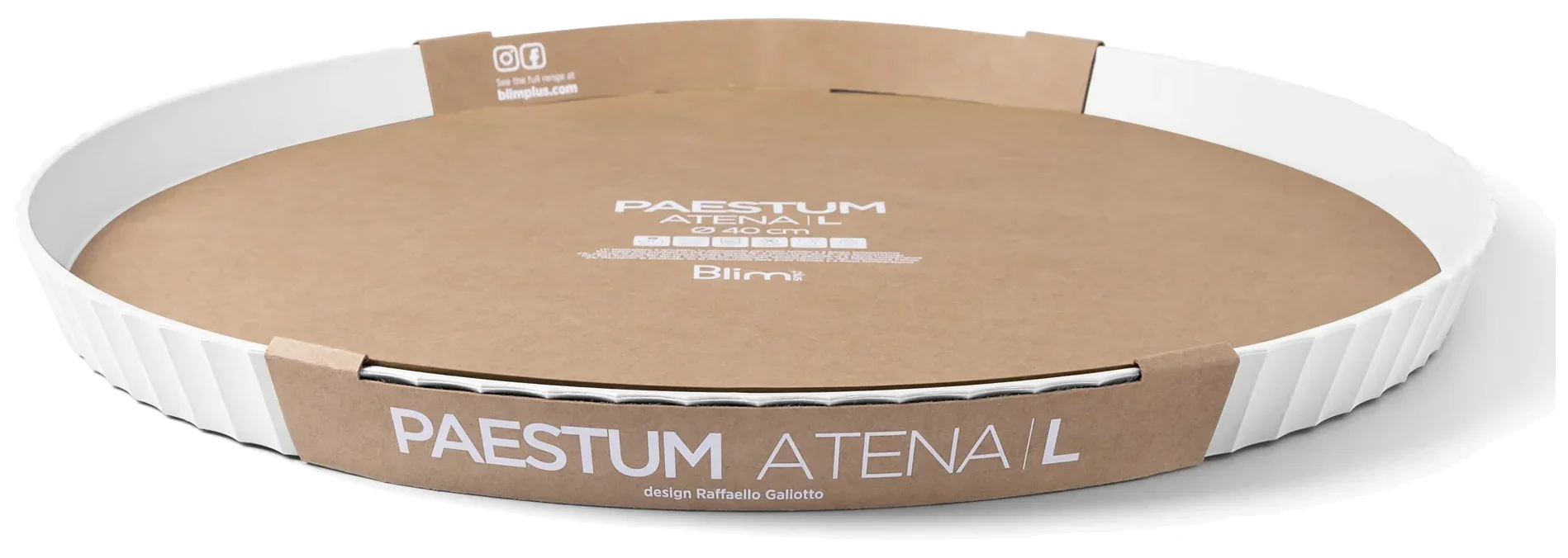ATENA Kulatá servírovací mísa 40 cm křišťálově bílá / BLIM PLUS