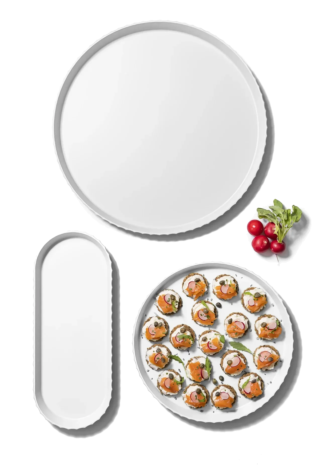 ATENA Kulatá servírovací mísa 40 cm křišťálově bílá / BLIM PLUS