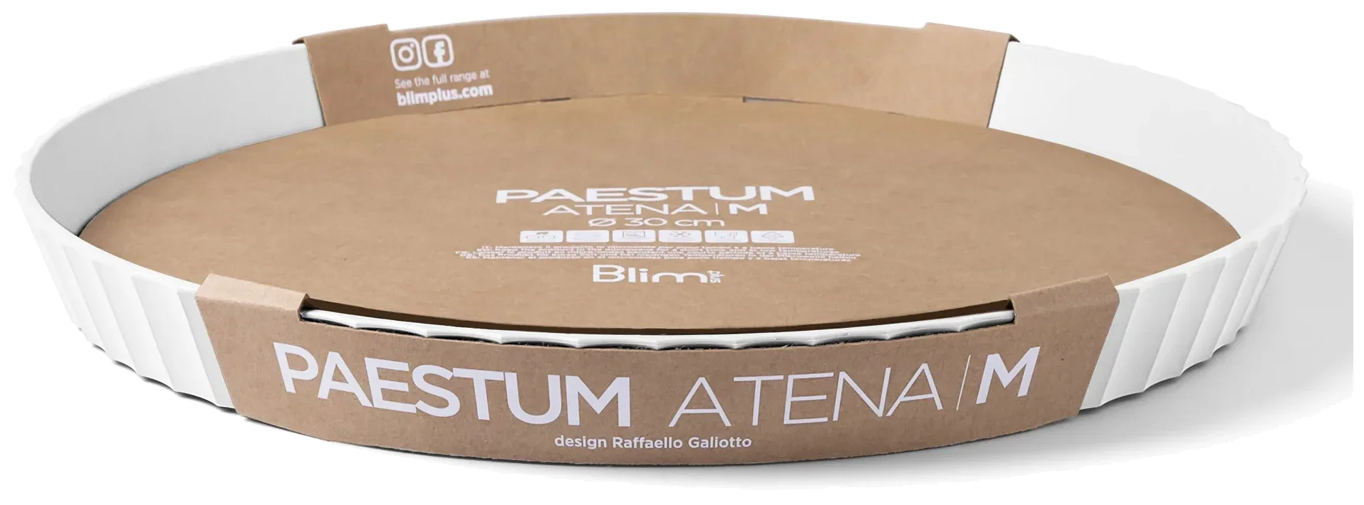 ATENA Kulatá servírovací mísa 30 cm křišťálově bílá / BLIM PLUS
