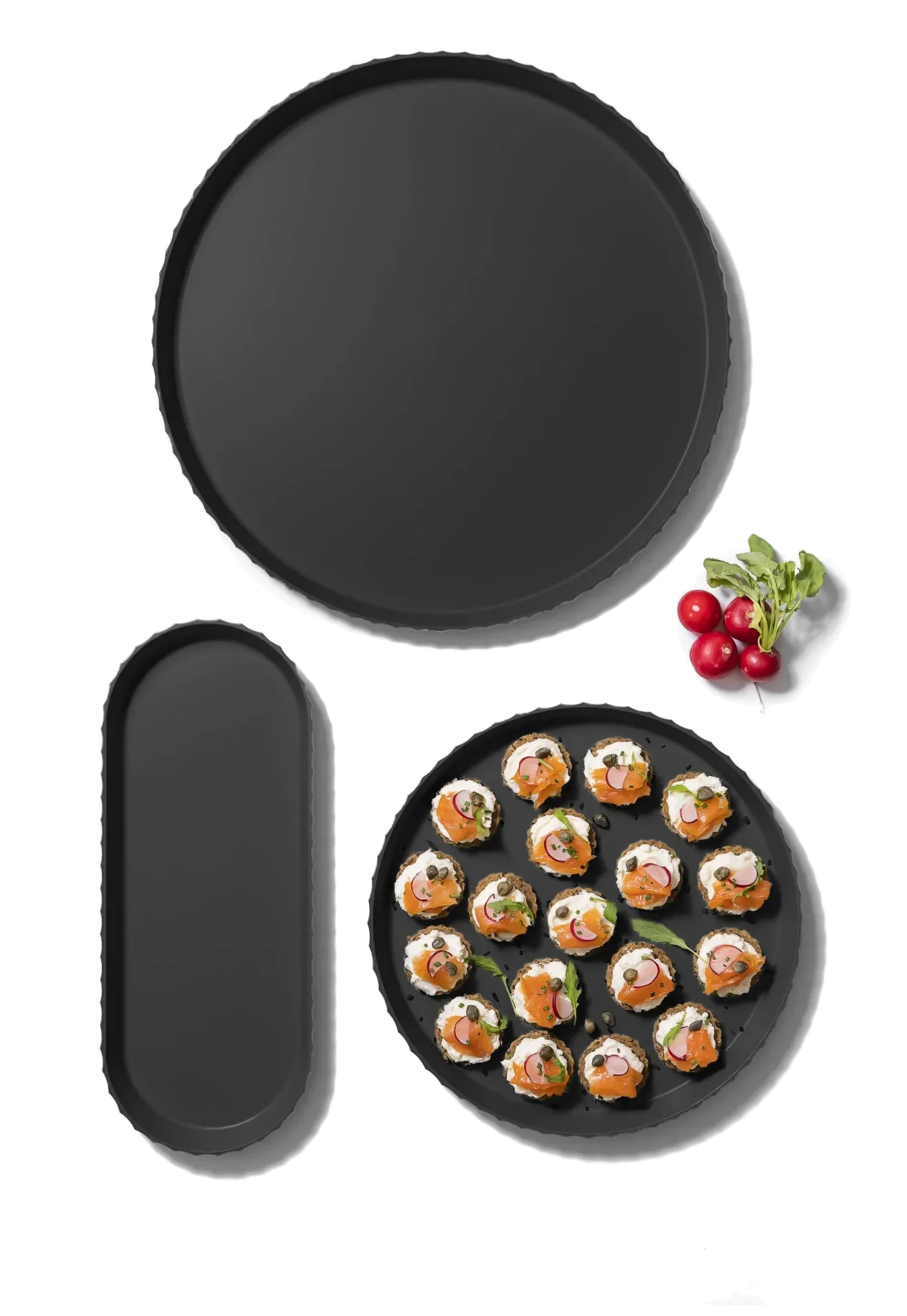ATENA Kulatá servírovací mísa 30 cm karbon / BLIM PLUS