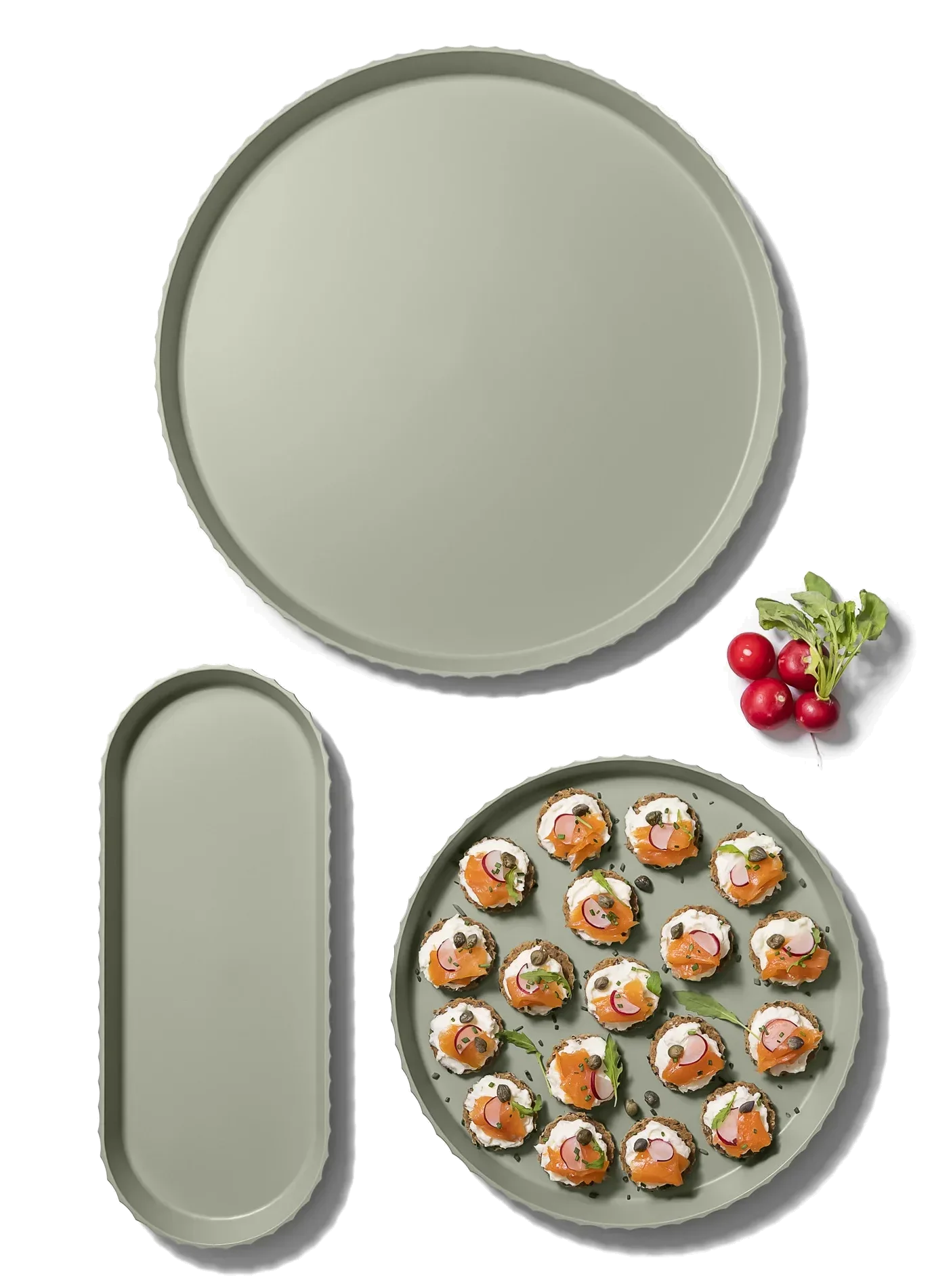 ATENA Kulatá servírovací mísa 40 cm střední lesní zelená / BLIM PLUS
