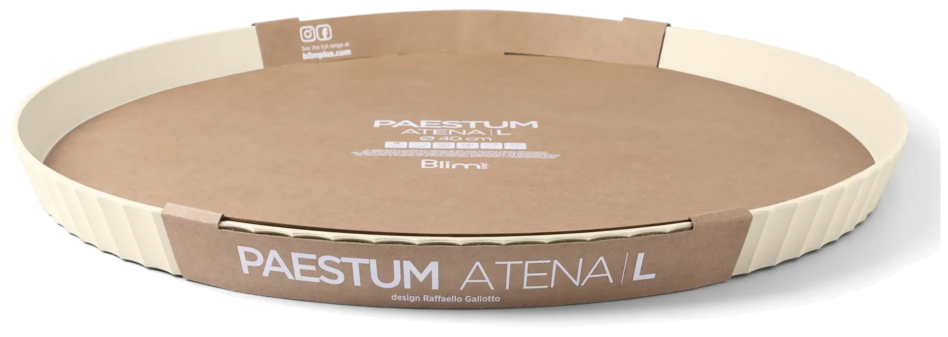ATENA Kulatá servírovací mísa 40 cm třtinový cukr / BLIM PLUS