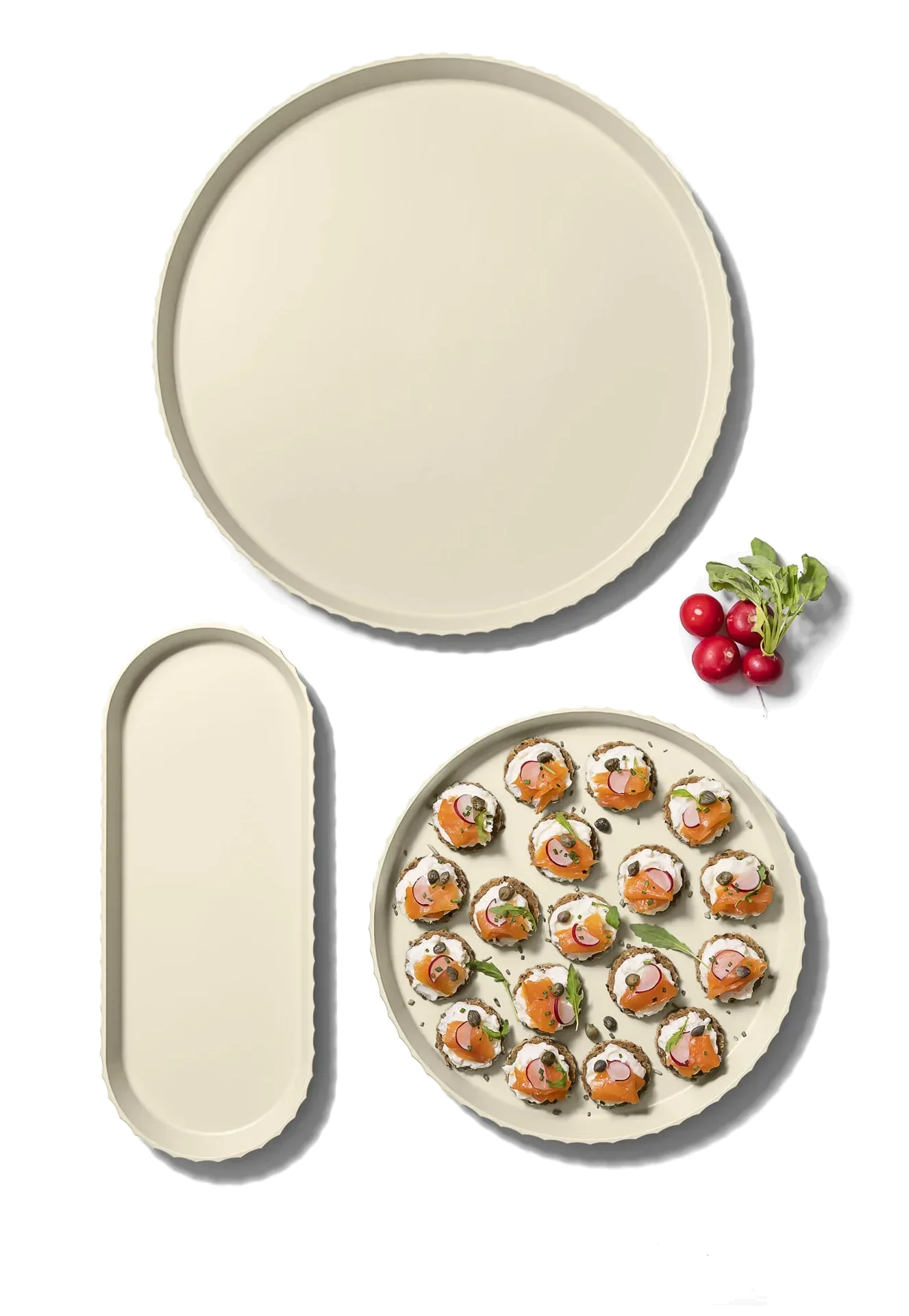 ATENA Kulatá servírovací mísa 30 cm třtinový cukr / BLIM PLUS