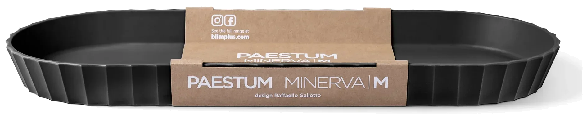MINERVA Oválná servírovací mísa 37,5x15 cm karbon / BLIM PLUS