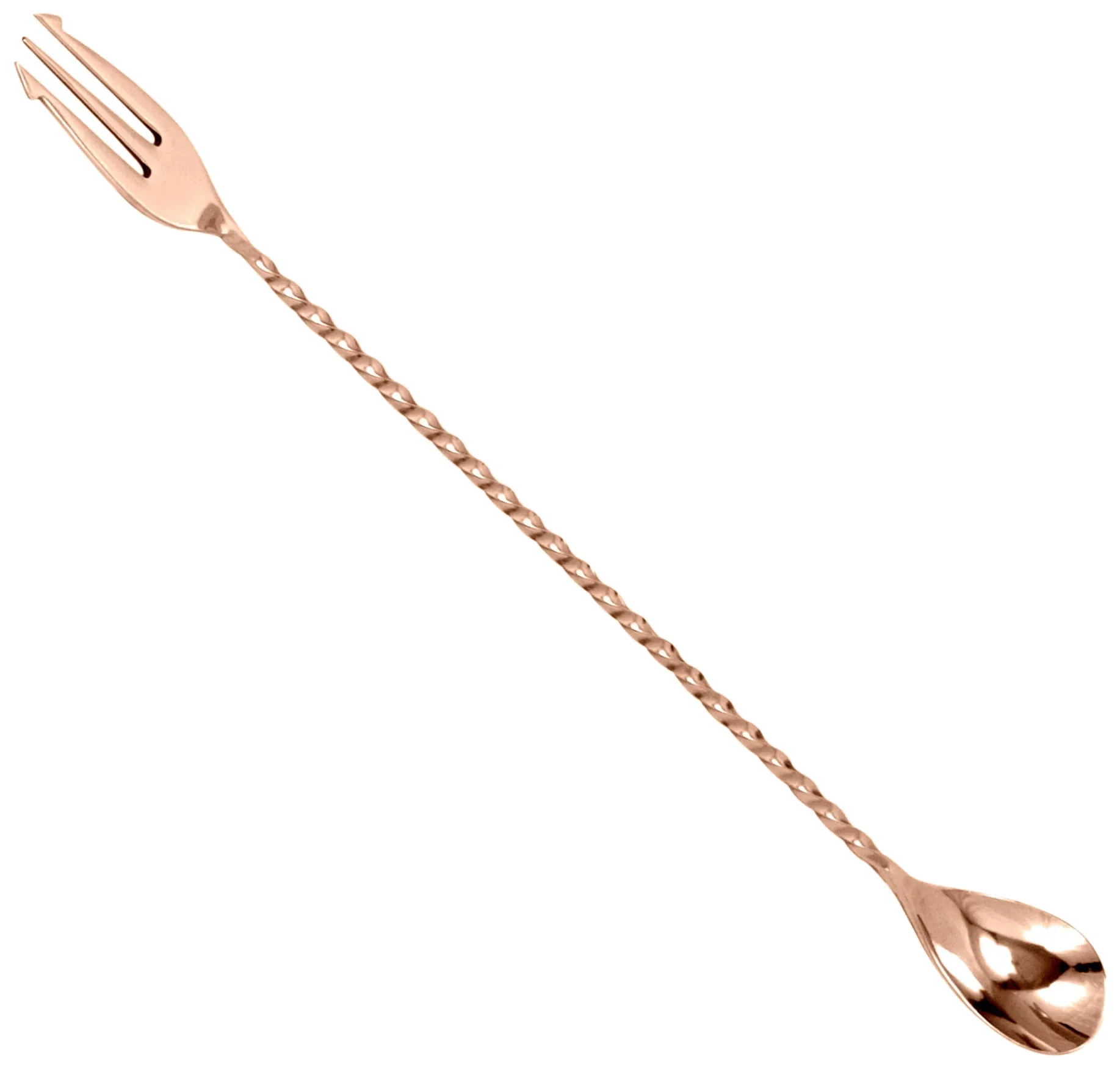 Barová lžíce s vidličkou 50 cm zlatá / BAR PROFESSIONAL