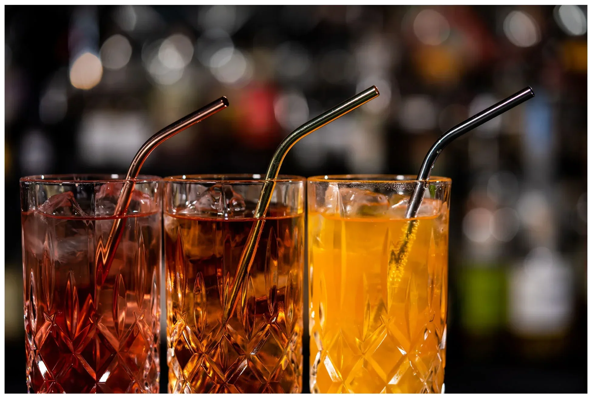 Ocelová brčka (sada 4 ks) / BAR PROFESSIONAL