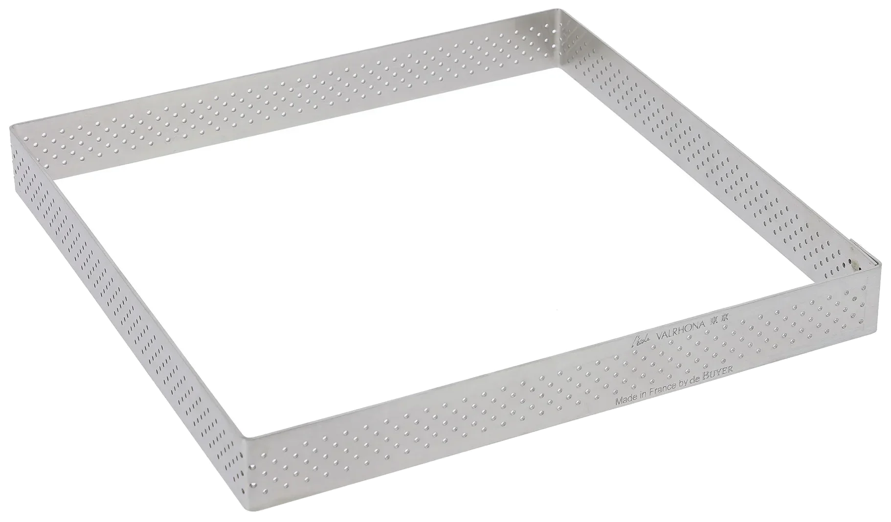 Čtvercový perforovaný cukrářský ráfek 15 cm / DE BUYER
