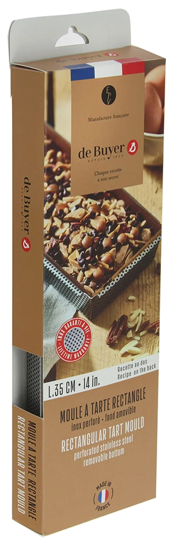 Obdélníková forma na moučník 35x10,5 cm / DE BUYER