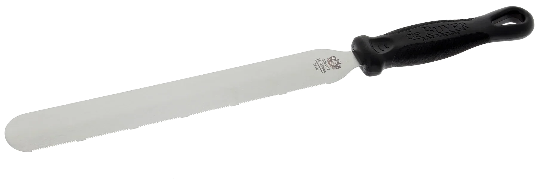 FKOOFFICIUM Lopatka na piškotový korpus se zubatým ostřím 25 cm / DE BUYER