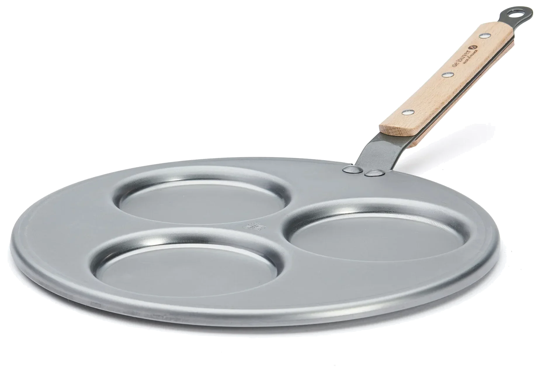 DE BUYER Pánev na vejce, placky a lívance MINERAL B BOIS 27 cm