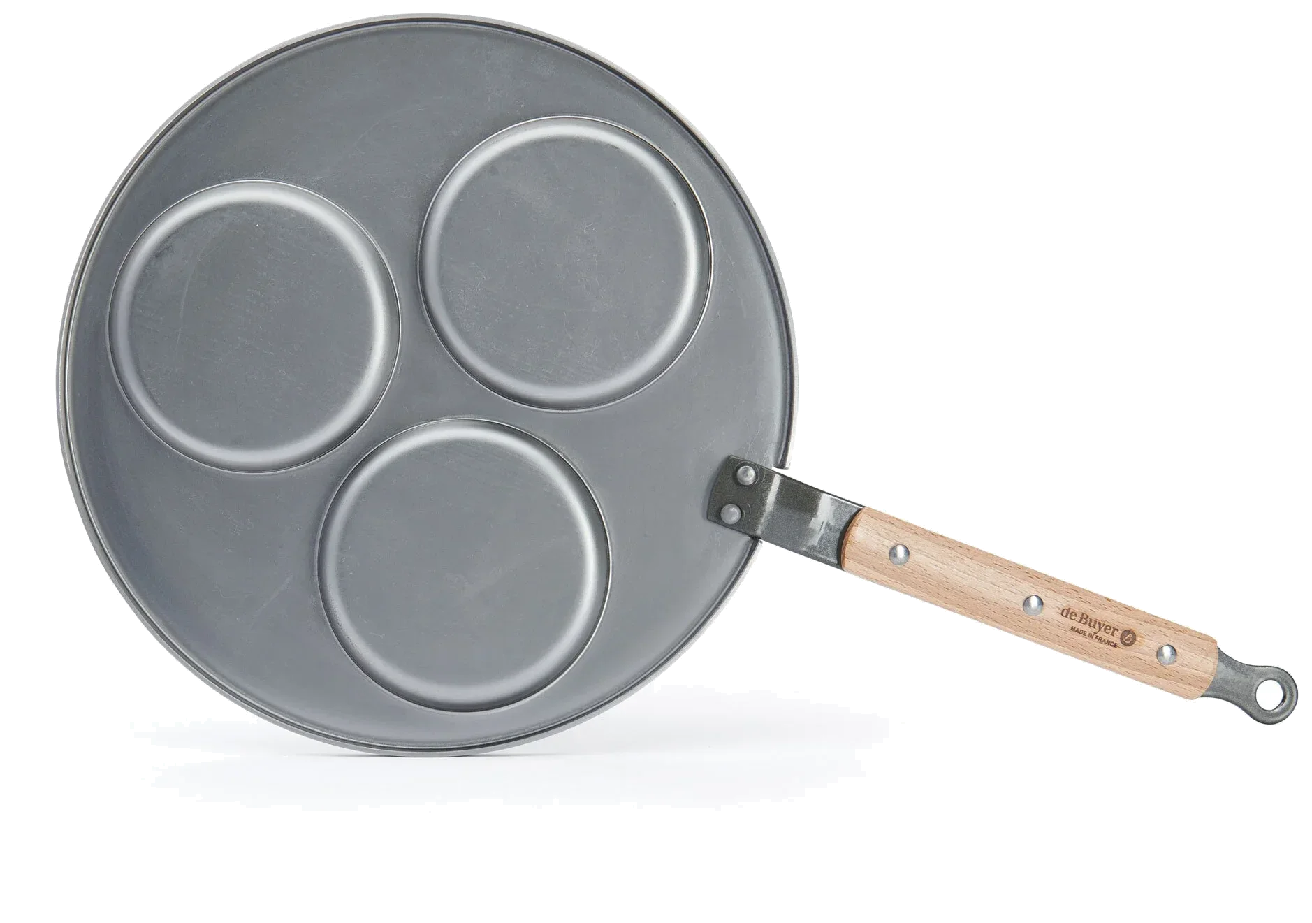DE BUYER Pánev na vejce, placky a lívance MINERAL B BOIS 27 cm