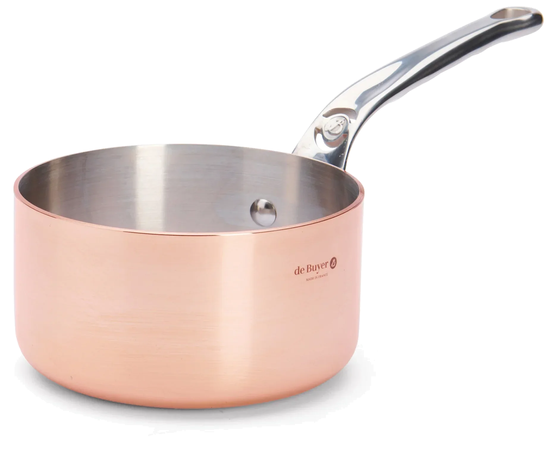 PRIMA MATERA Vysoký měděný rendlík s rovnými stěnami 16 cm / DE BUYER
