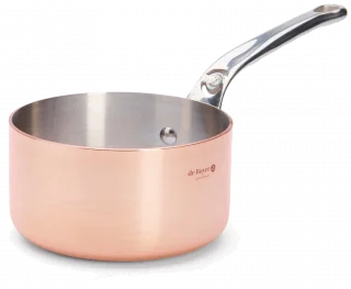 PRIMA MATERA Vysoký měděný rendlík s rovnými stěnami 16 cm / DE BUYER