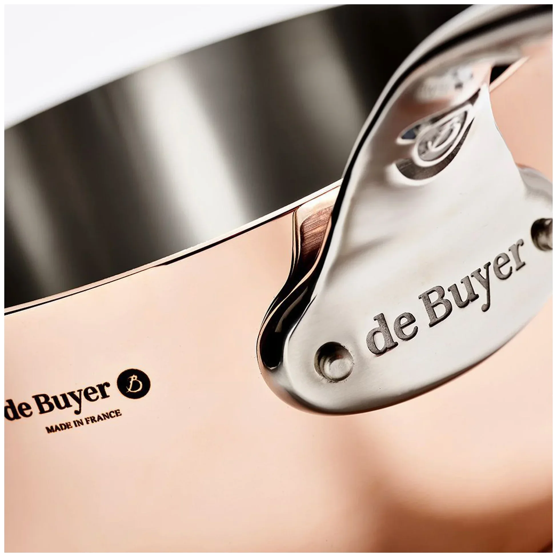 PRIMA MATERA Vysoký měděný rendlík s rovnými stěnami 24 cm / DE BUYER