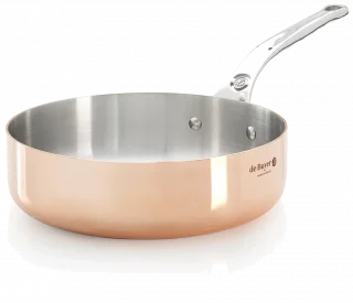 PRIMA MATERA Nízký měděný rendlík s rovnými stěnami 20 cm / DE BUYER