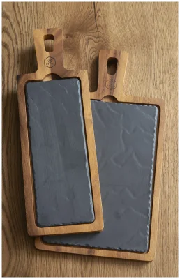 BASALT Obdélníkový podnos 30 x 11 cm černý / REVOL