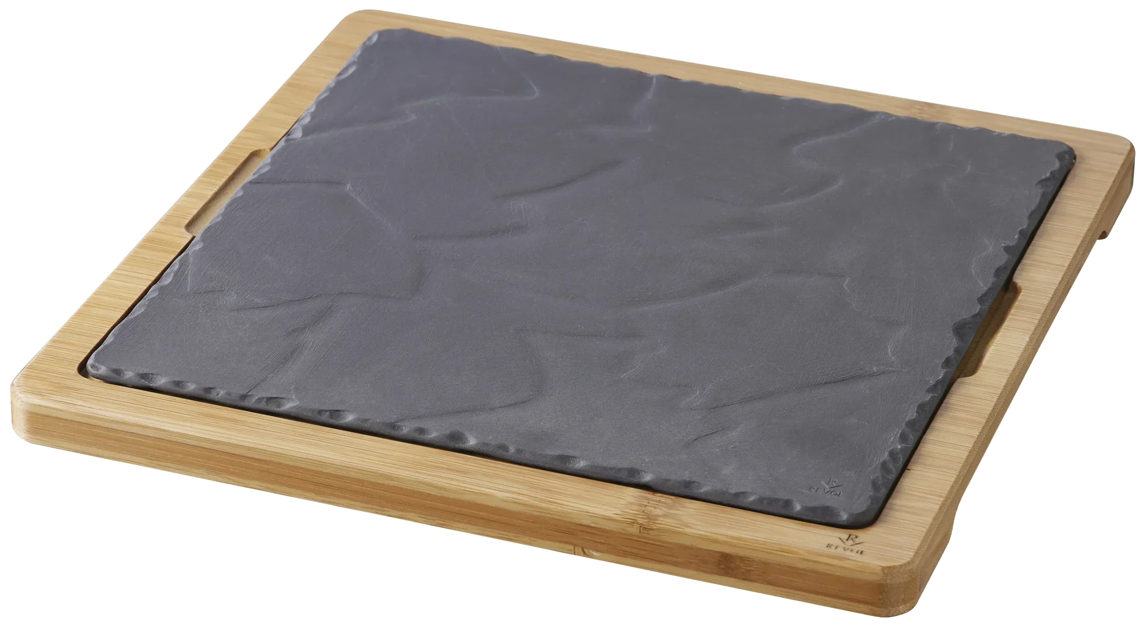 BASALT Čtvercový talíř 30 x 30 cm černý / REVOL