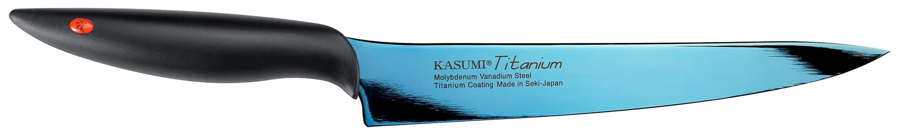 TITANIUM Úzký japonský nůž 20 cm modrý / KASUMI