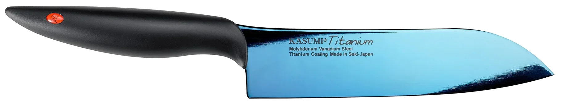 TITANIUM Japonský nůž Santoku 18 cm modrý / KASUMI