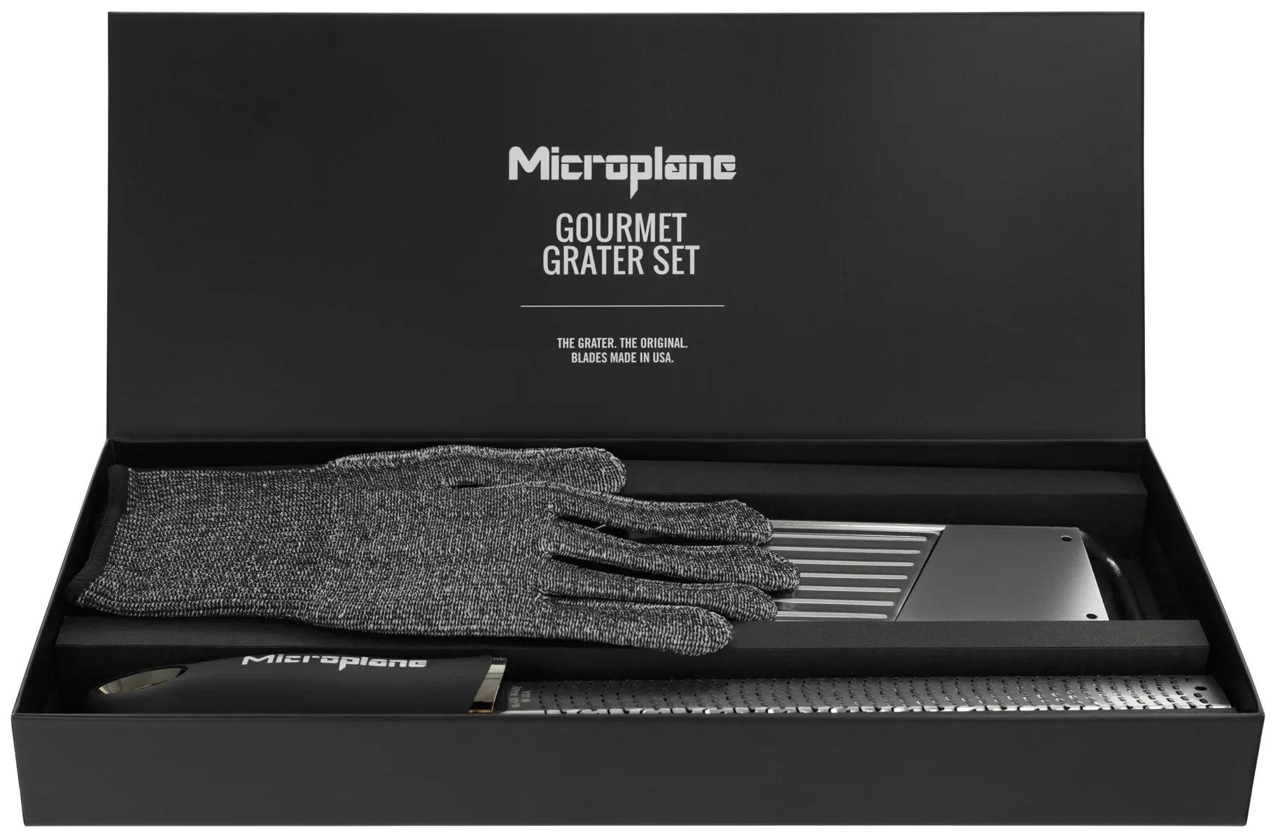 GOURMET Sada struhadel + rukavice / MICROPLANE