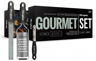 MICROPLANE Sada struhadel se škrabkou GOURMET