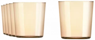 CIDRA COLOR Sklenice 390 ml, žlutá (sada 6 ks) / ONIS