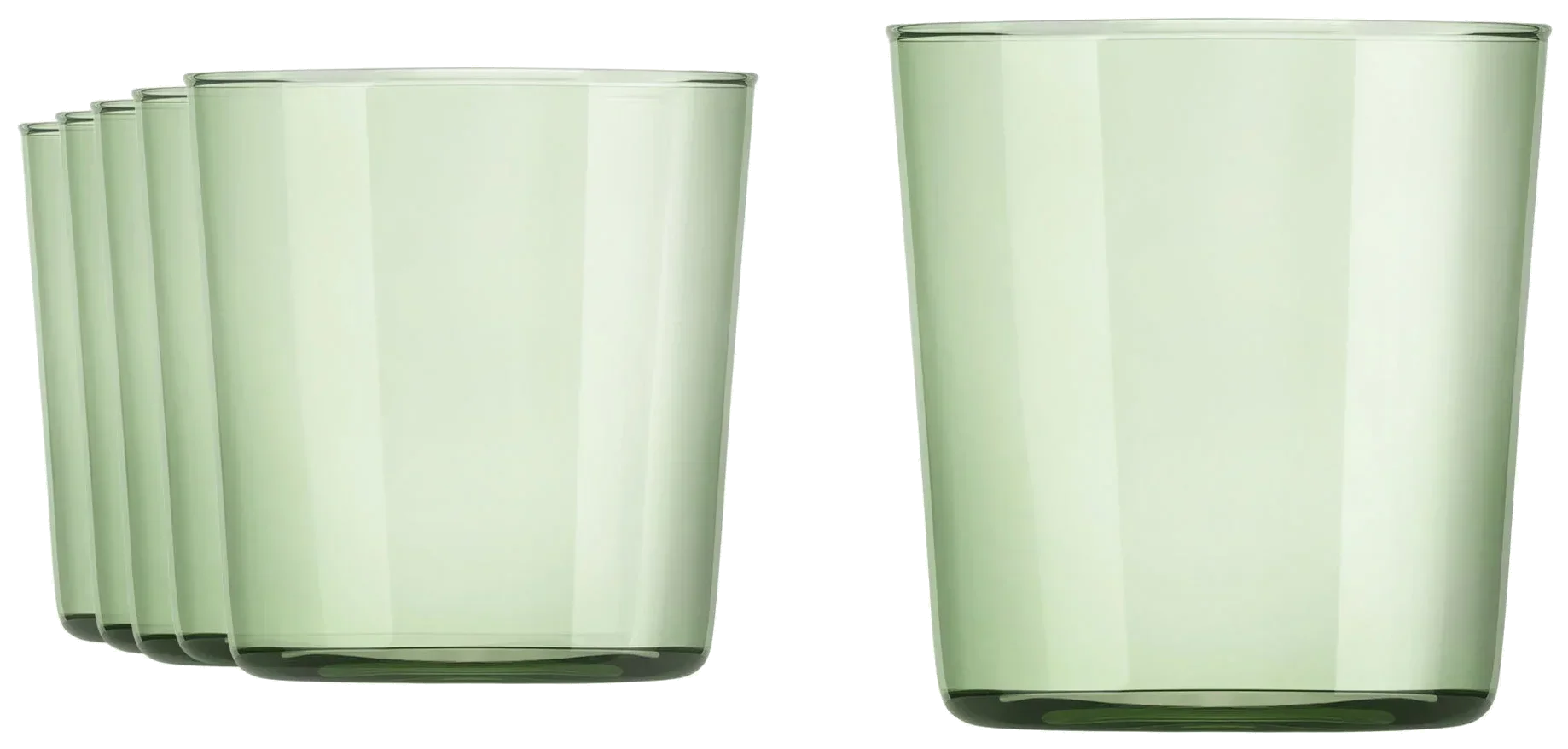 CIDRA COLOR Sklenice 390 ml, zelená (sada 6 ks) / ONIS