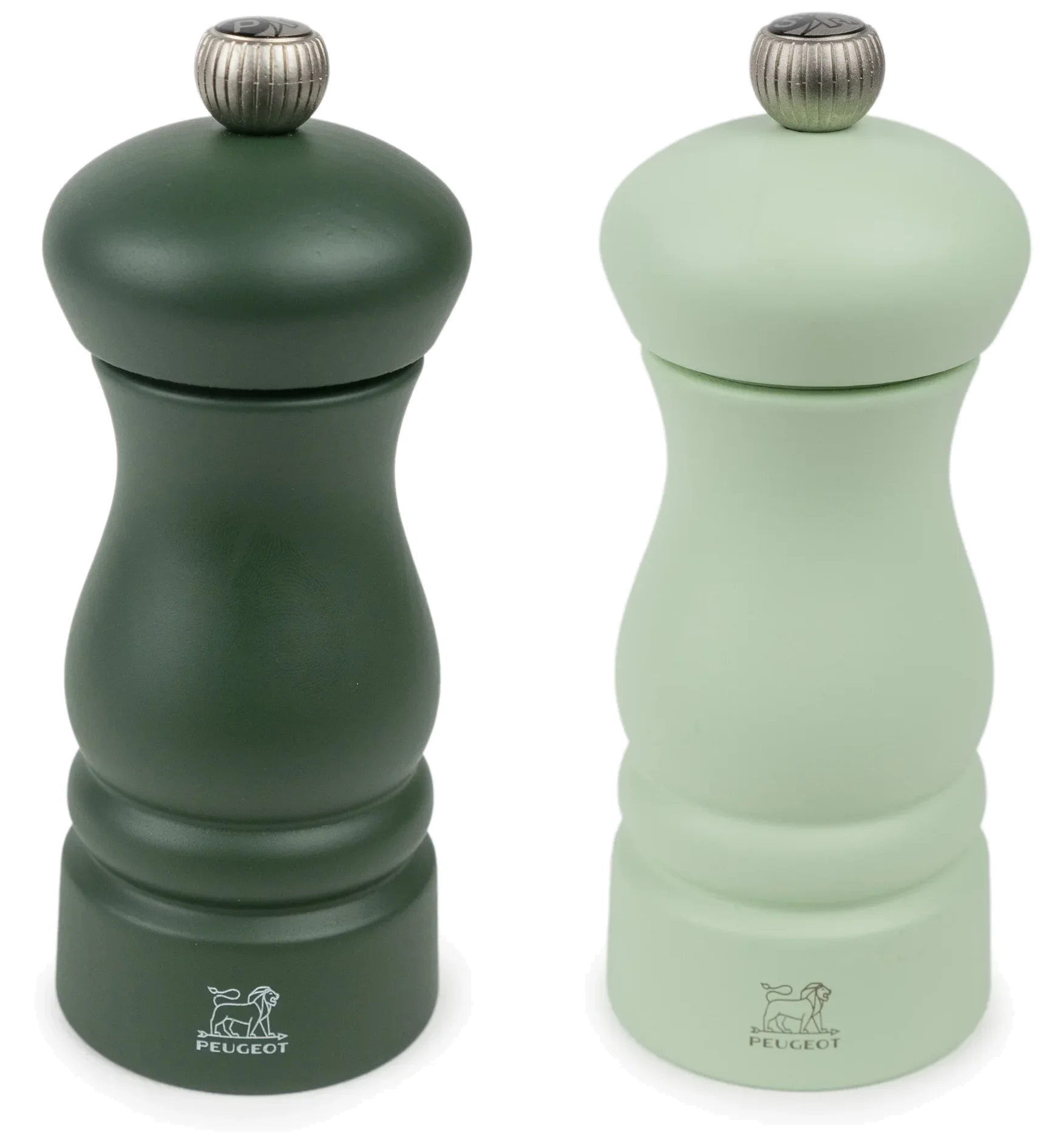 DUO CLERMONT Sada mlýnků 13cm Moss Green & Mint Green, zelený / PEUGEOT