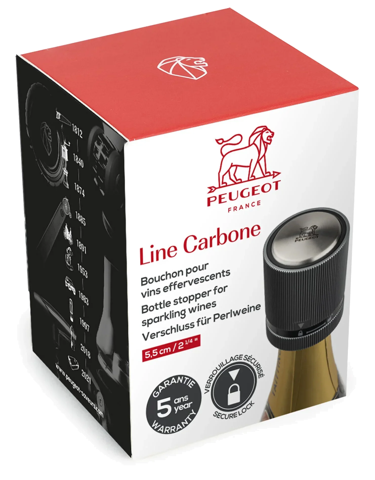 LINE CARBONE Zátka na šampaňské / šumivá vína / PEUGEOT 