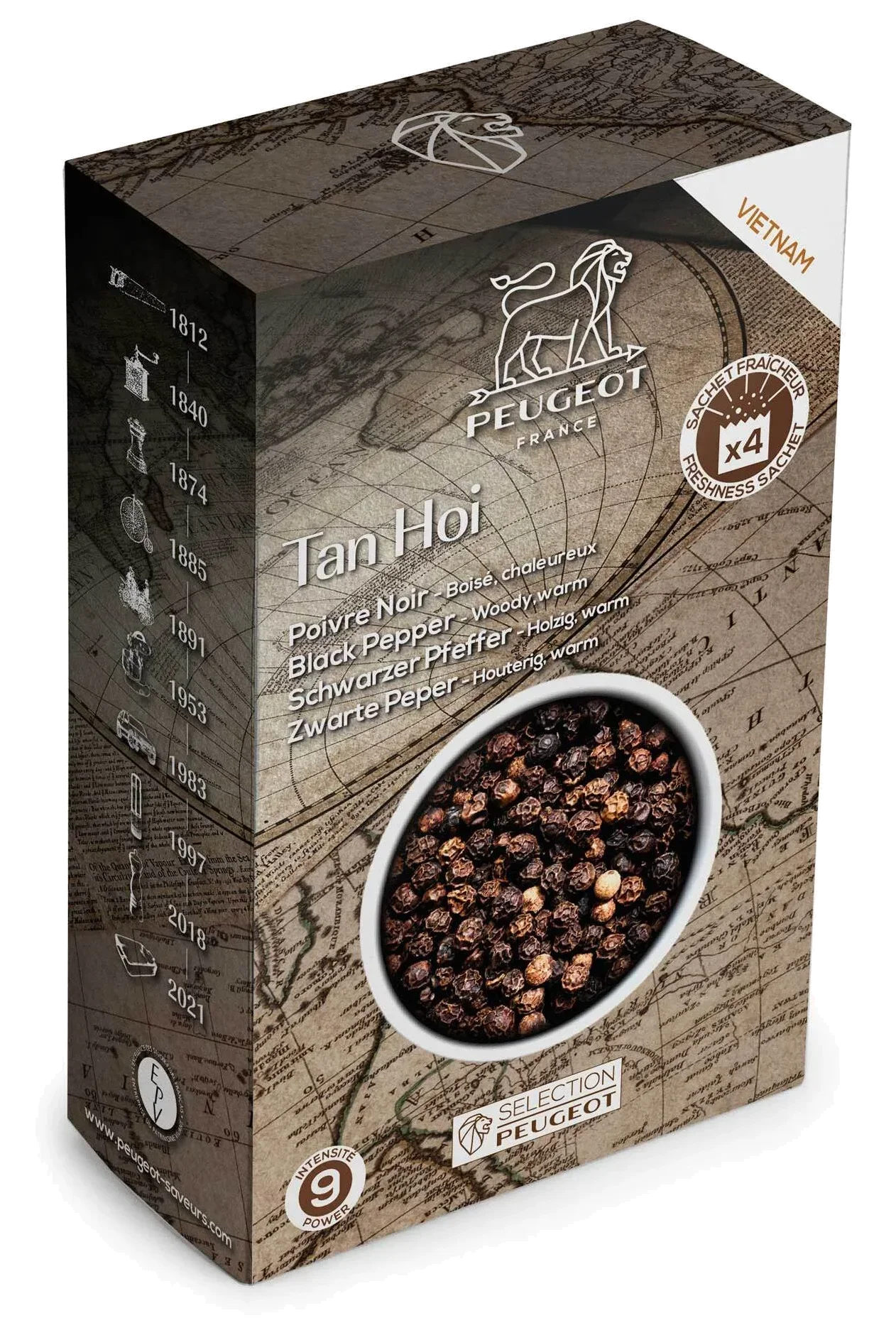 TAN HOI Černý pepř z Vietnamu 80 g / PEUGEOT