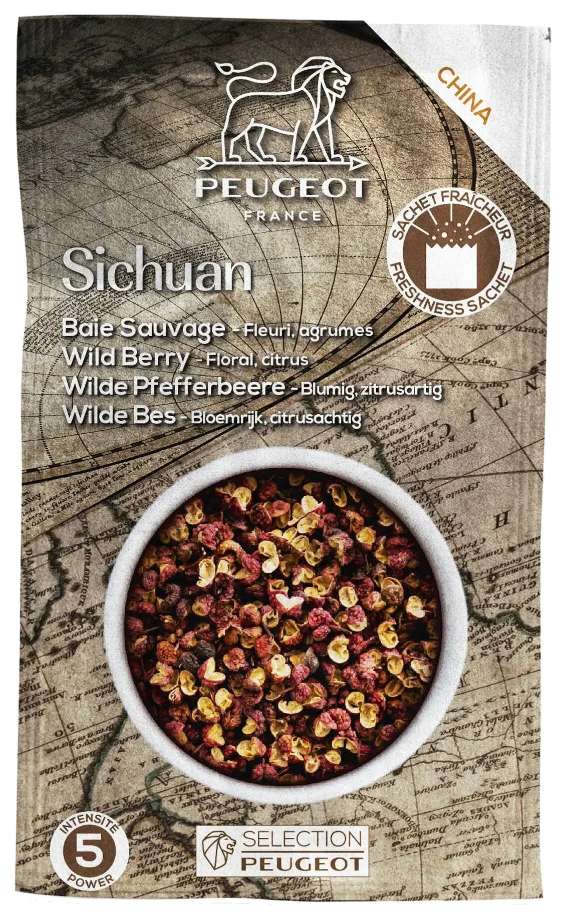 SICHUAN Červený pepř z Číny 40 g / PEUGEOT