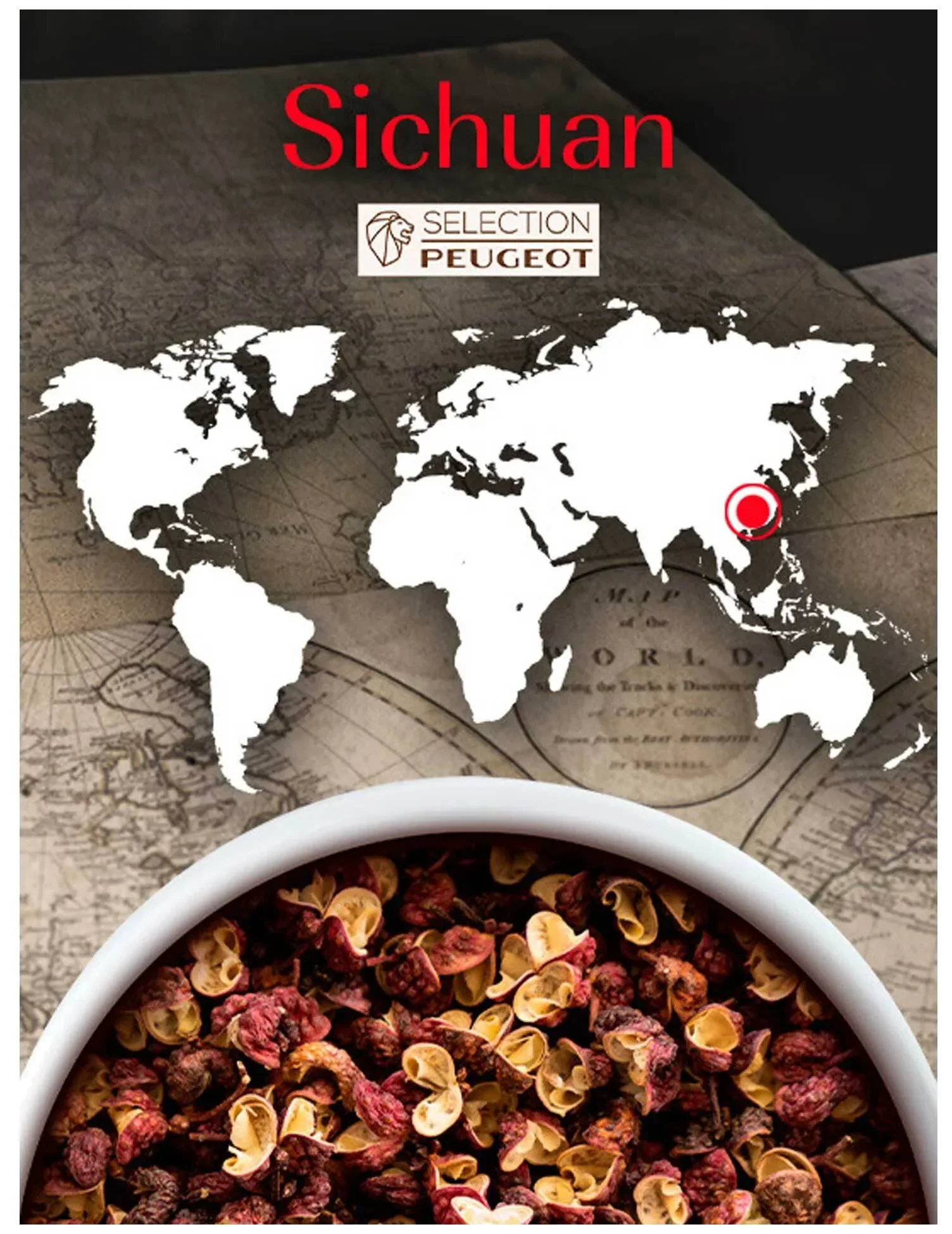 SICHUAN Červený pepř z Číny 40 g / PEUGEOT
