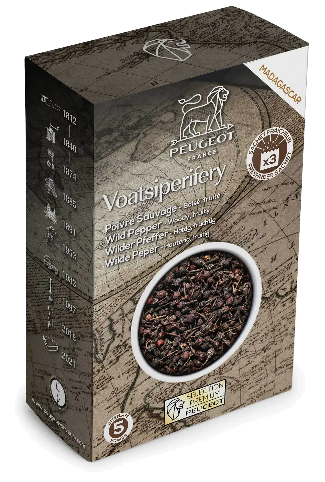 VOATSIPERIFERY Divoký pepř z Madagaskaru 60 g / PEUGEOT