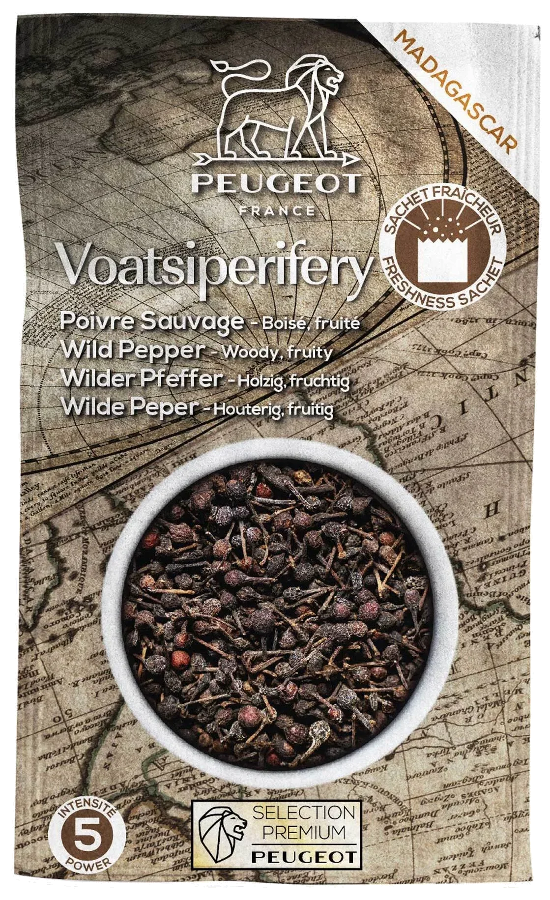 VOATSIPERIFERY Divoký pepř z Madagaskaru 60 g / PEUGEOT