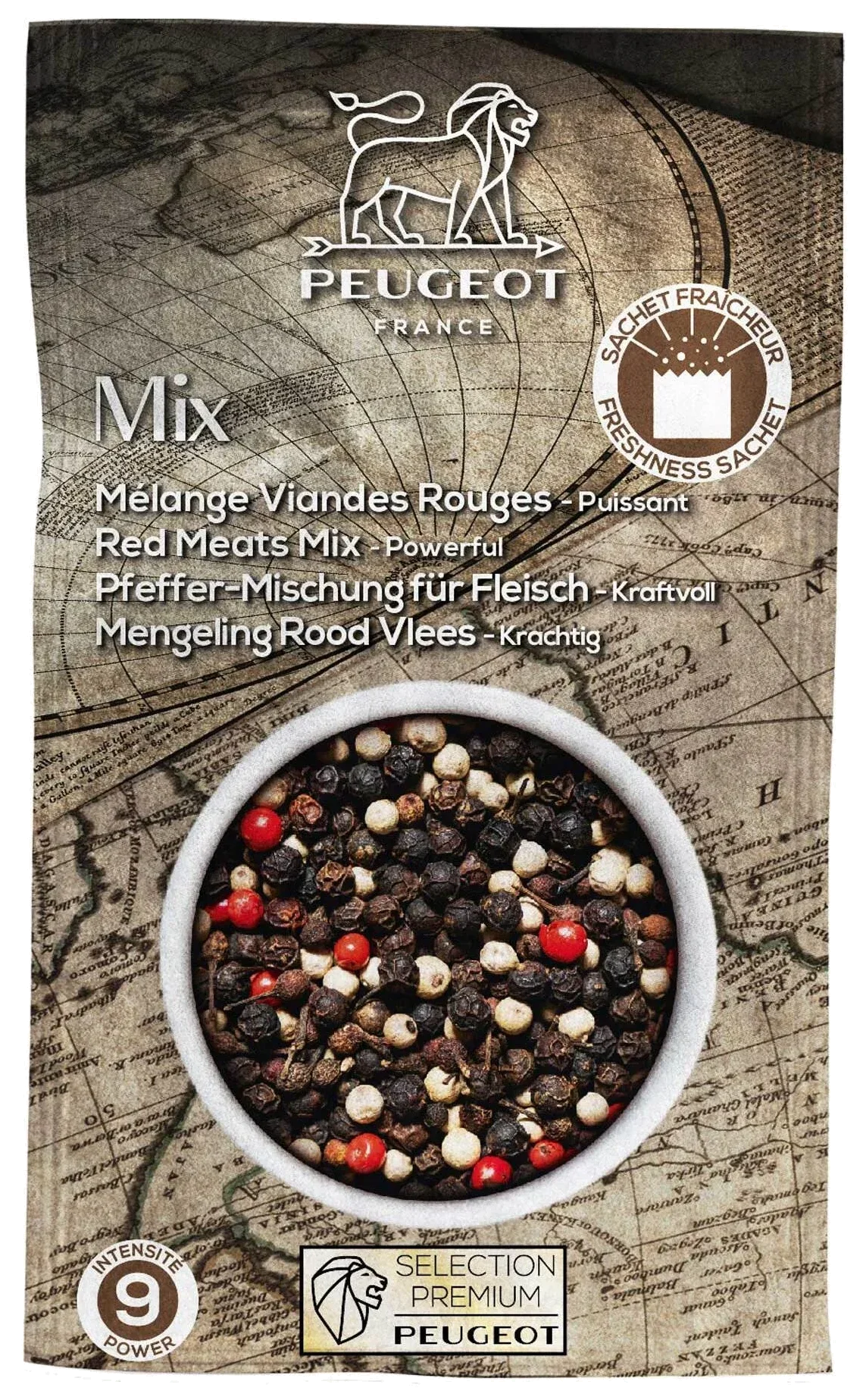 RED MEAT BLEND Směs pepřů 60 g / PEUGEOT