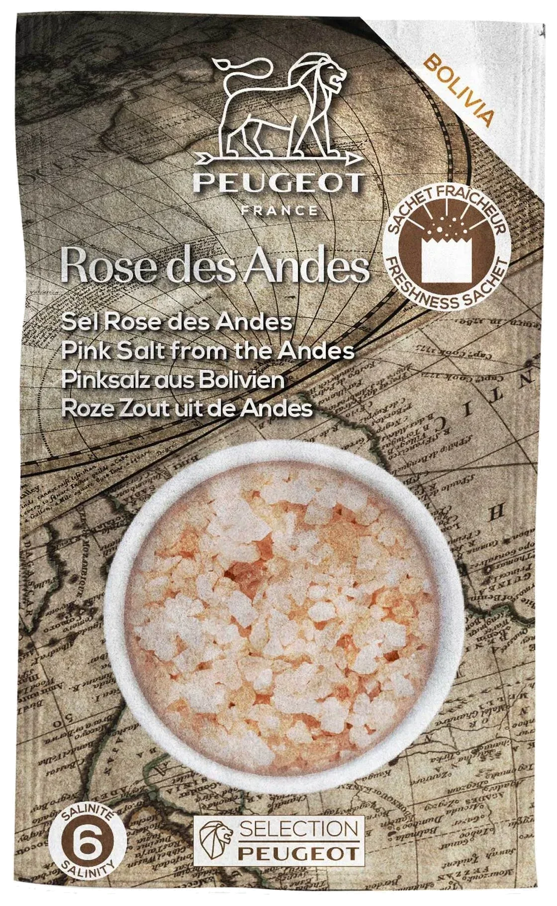 PINK SALT Růžová andská sůl z Bolívie 350 g / PEUGEOT