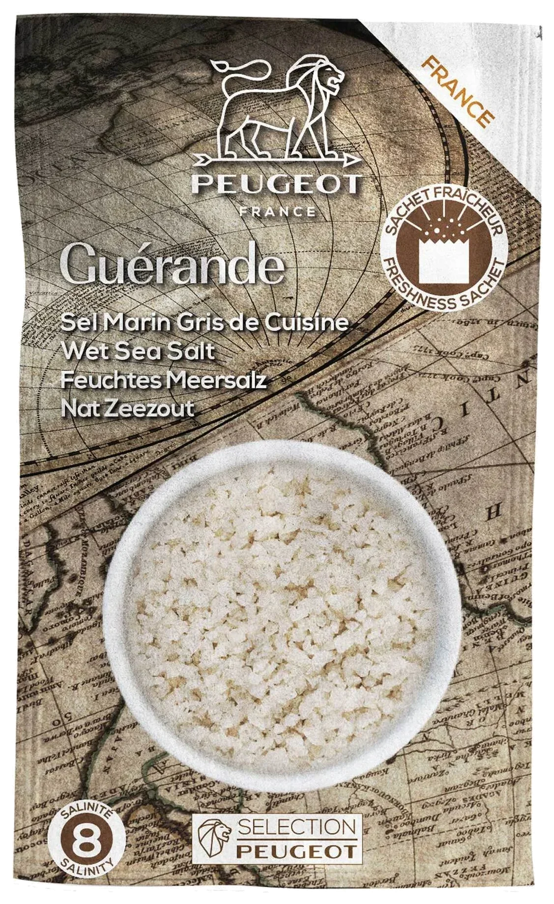 WET SEA SALT Vlhká mořská sůl z Francie 300 g / PEUGEOT