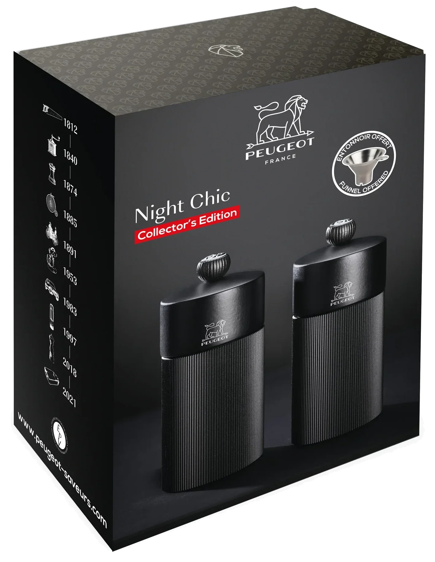 LINE NIGHT CHIC Sada mlýnků 12 cm / PEUGEOT
