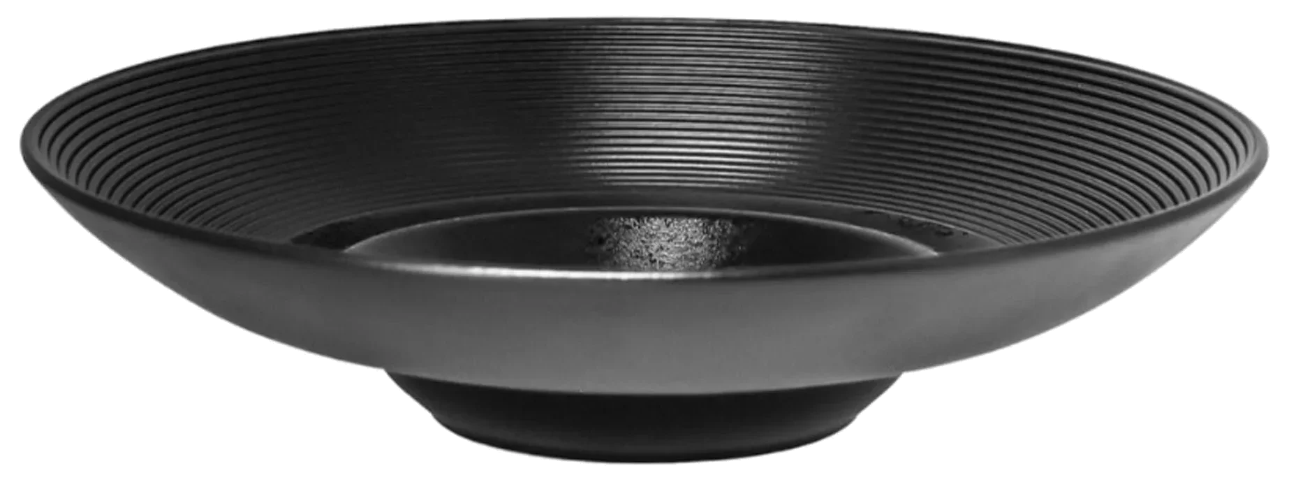KARBON Hluboký talíř EDGE 26 cm černý / RAK PORCELAIN