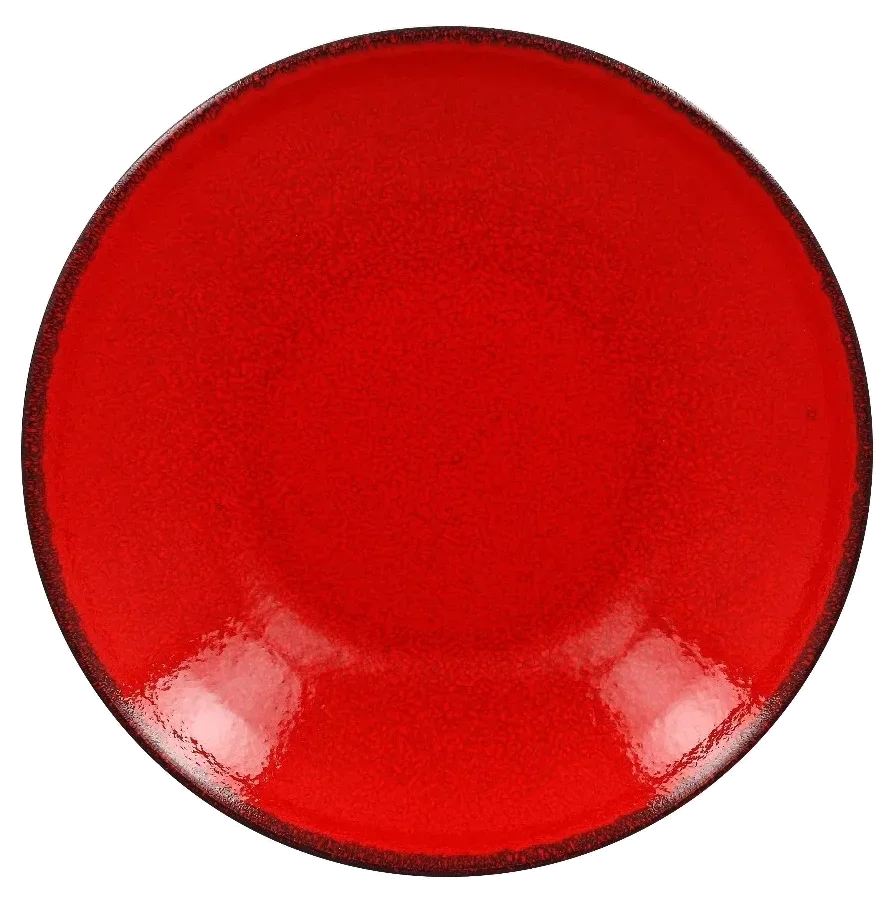 FIRE Hluboký talíř, kulatý 28 cm červený / RAK PORCELAIN