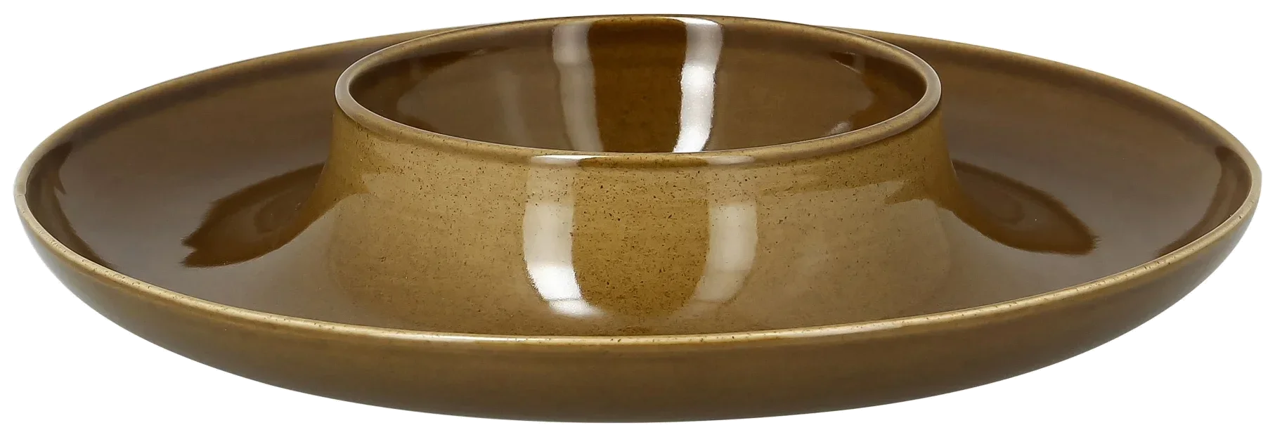 SUGGESTIONS Kulatý talíř 29,5 cm, hnědý Ashore / RAK PORCELAIN
