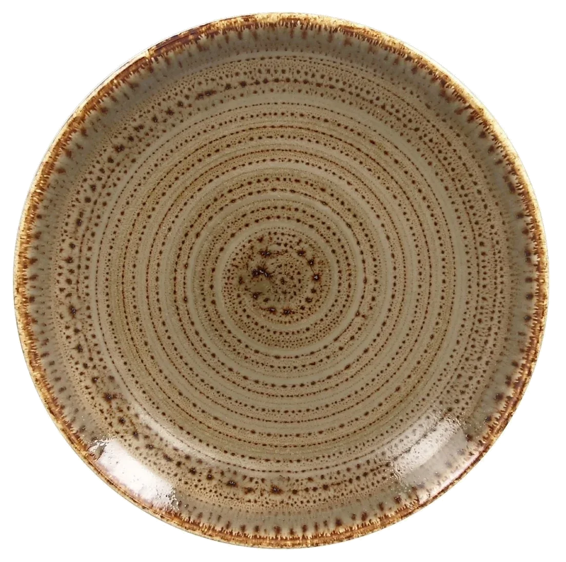 TWIRL Mělký talíř 27 cm hnědý / RAK PORCELAIN