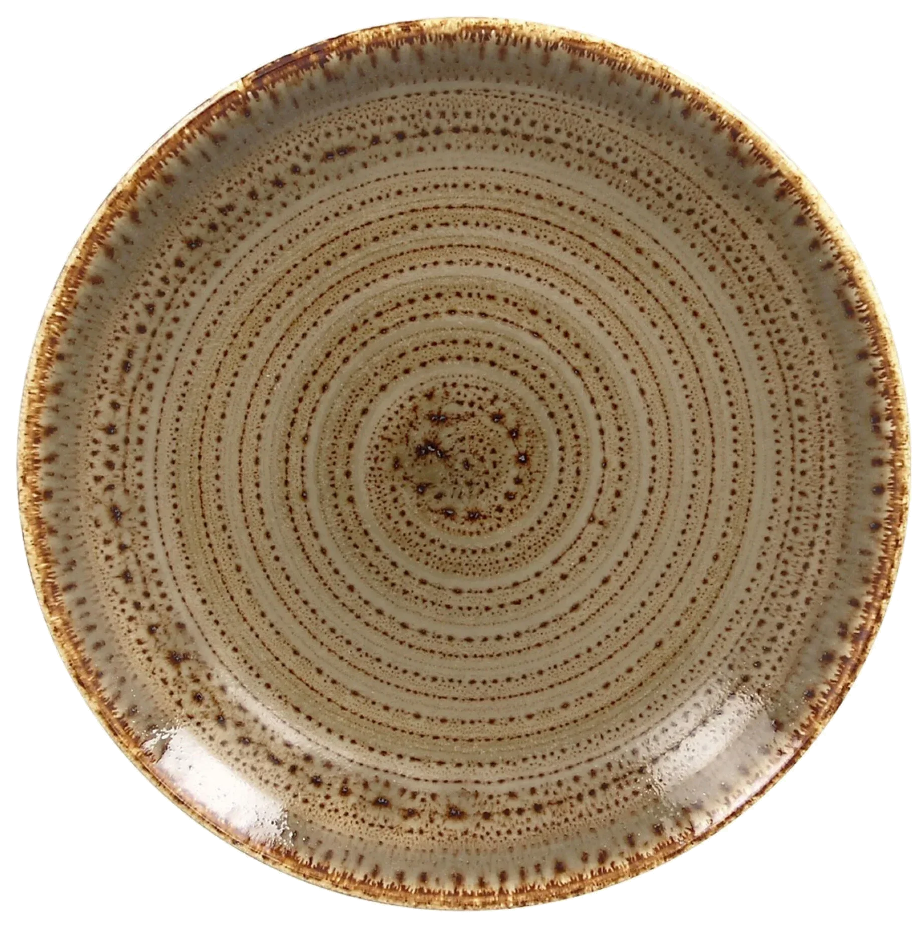 TWIRL Mělký talíř 27 cm hnědý / RAK PORCELAIN