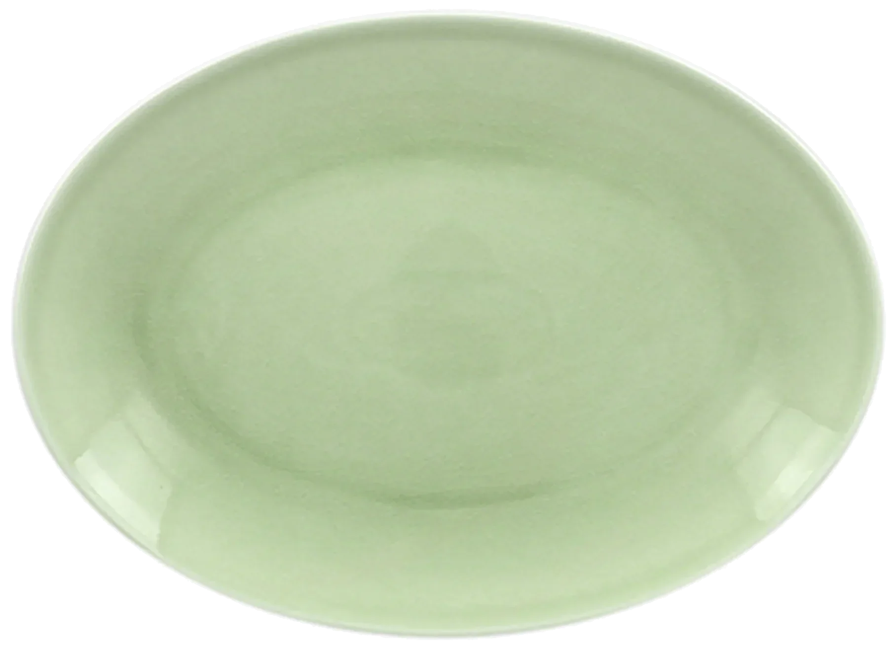 VINTAGE Zelený oválný talíř 26 x 19 cm / RAK PORCELAIN