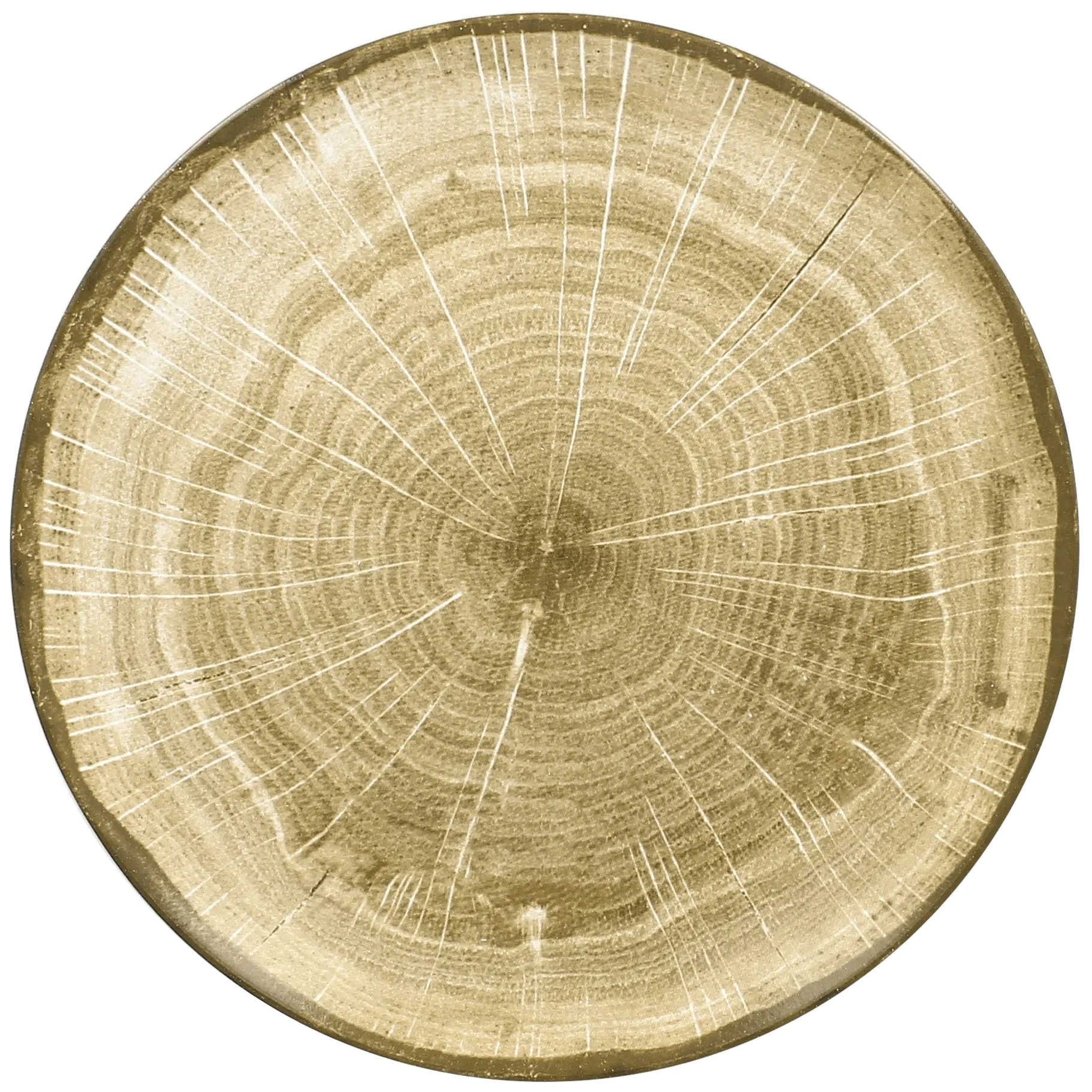 WOODART Hnědý mělký talíř 24 cm / RAK PORCELAIN