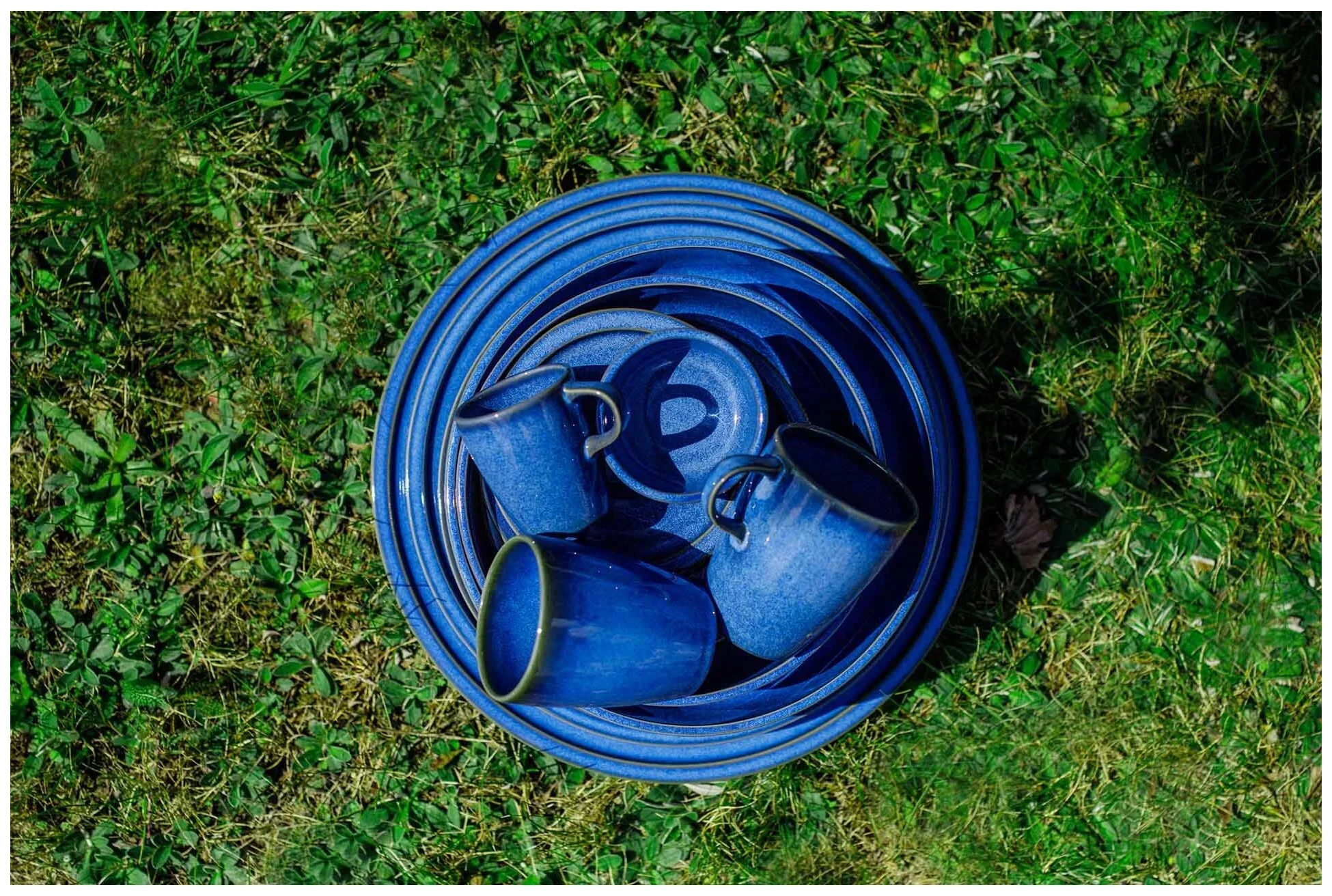 EASE RAKSTONE Hrnek bez ouška 230 ml kobaltový / RAK PORCELAIN